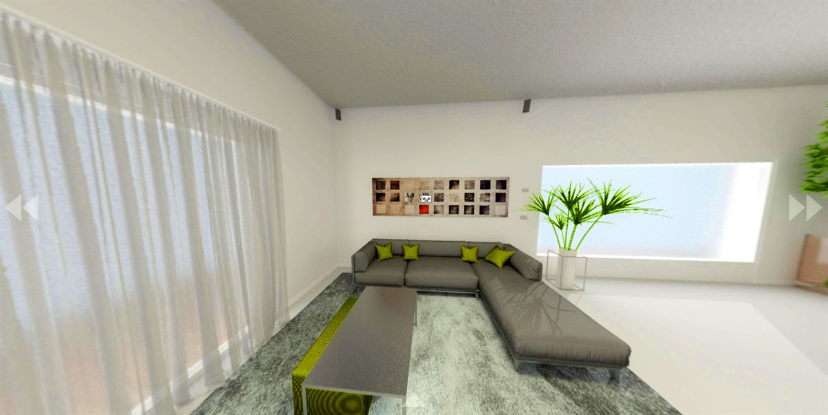 Ein Rundgang durch das Rubner-Holzhausprojekt ist mit dem HoloLens-Headset jederzeit möglich. Es hilft aber auch den Beratern und Endkunden neue Ideen zu entwickeln und die eigenen Vorstellungen realitätsnah zu planen.